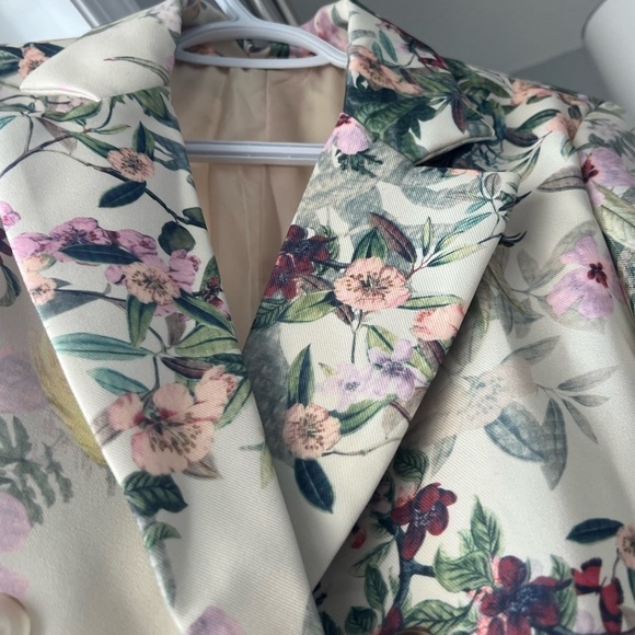 Nwt Women printed Blazer, Small, floral, birds,beautiful, Small - Picture 10 of 15
